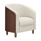 Poltrona Decorativa 71cm Dolar Courino Marrom | Bouclé Suave